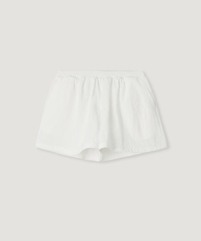 Peleubeu Cotton A-Line Shorts - Ivory