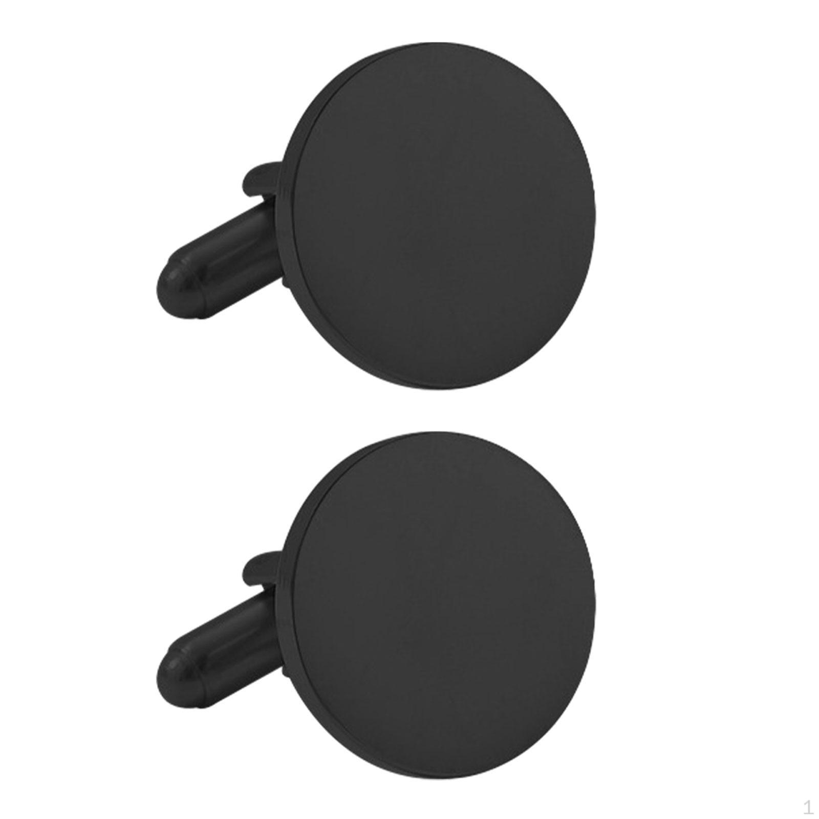 

2 шт. запонки для мужчин, круглые пуговицы, рубашка и деловые мероприятия чёрный