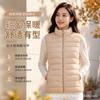 Women S Plus Size Stand Collar Sleeveless Padded Vest Casual