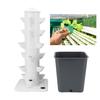 Vertical Hydroponic Growing System Space Saving 18 Hole Hydroponic Tower with 10L Watertank for Home