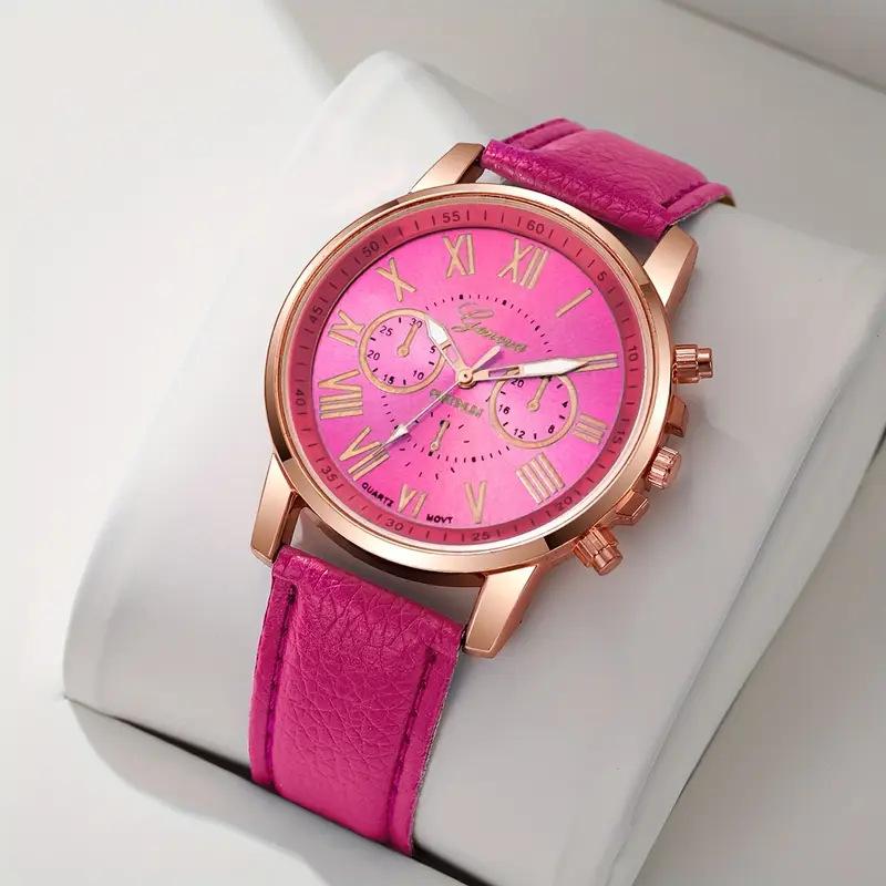 Drainage Women'S Belt Watch Geneva Quartz Strap Fashion Women'S Watch Roman Scale Hand
