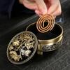 Retro Alloy Three-legged Incense Burner Base Set Incense Art Decorative Indoor/tea Room/soothing Purifying Aromatherapy Stove
