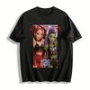 Halloween Kpop Demon Hunters Print Top Spooky Party Themed Graphic Tee For Women Pure Cotton T-shirt
