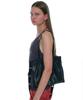 Partimento Women 2Way Studded Shirred Flat Bag_Navy