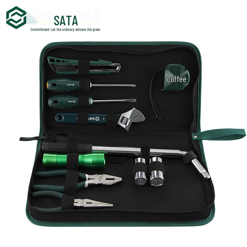SATA 11-Piece Portable Car Tool Set CN plug (adapter included)
