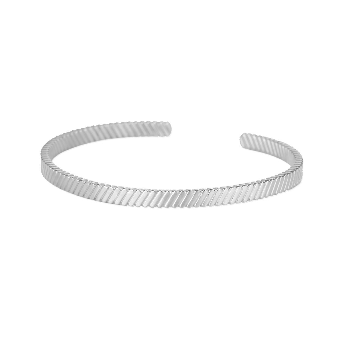 

Geometric Texture Bangle For Women Gold Color Stainless Steel Bangle Femme Christmas Wedding Jewelry Gift