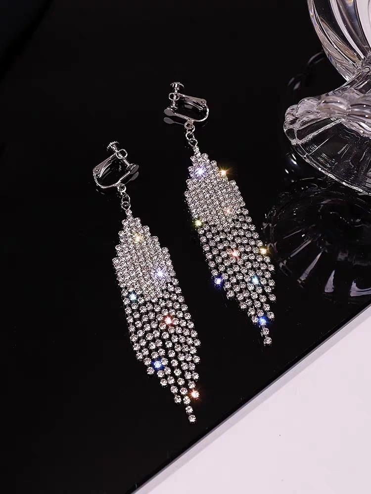 

Элегантные роскошные клипсы для женщин - Дизайн нового стиля серебряный