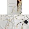 Tea Flower Waist Chain Accessory For Women With Interwoven Metal Chain For Casual Wear