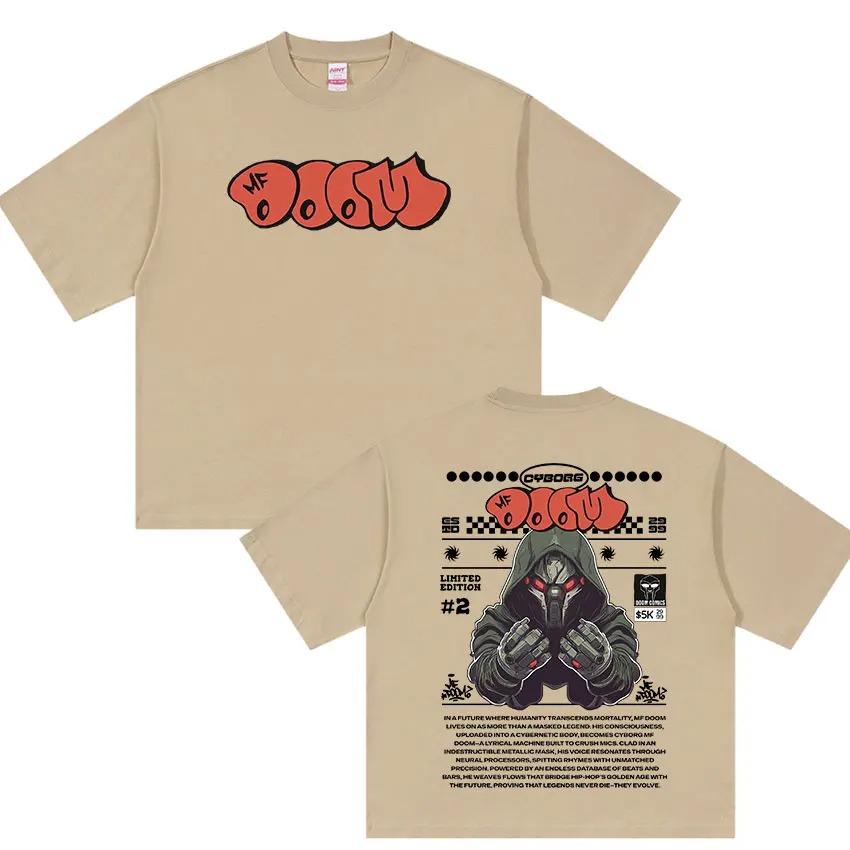 MF DOOM Suitable for All Seasons New Model Personality Clothes Couples Unisex Oversized T-shirt High Quality Hot Product High-end Luxury