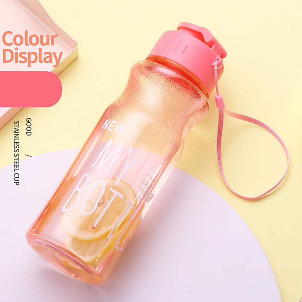 650ML Water Bottle Female Girls Water Cup BPA Free Portable Leak-proof Shaker Bottle Plastic Drinkware Milk Juice Simple Cup