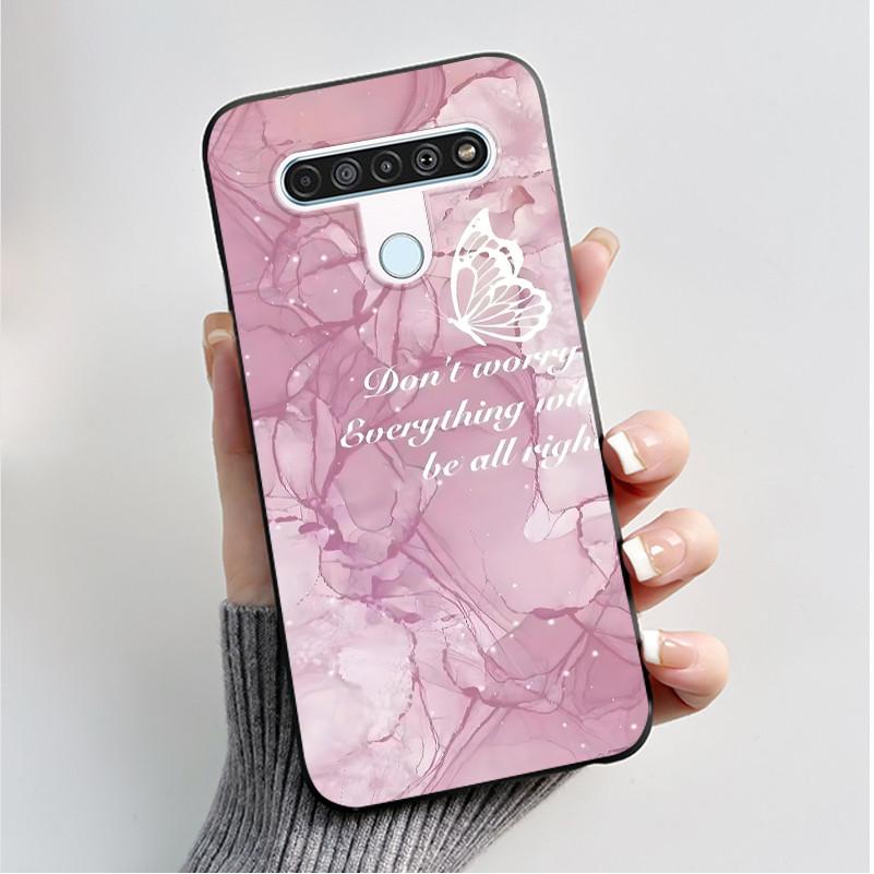 Printing Pattern Case For LG Q61 / LG K61 / LG Q70 Cover Fundas Soft Silicone Black Shell Cute Flower Cartoon Casing Coque Capa