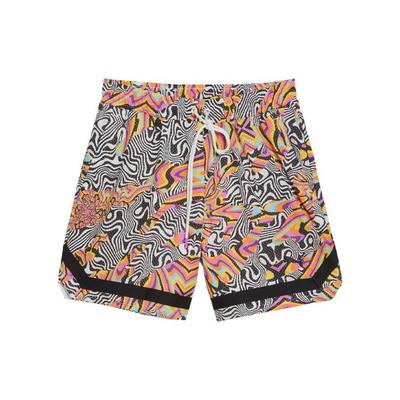 X Dexters Laboratory All-Over Print Mid-Rise Drawstring Casual Shorts Men Shorts Black 625337-01