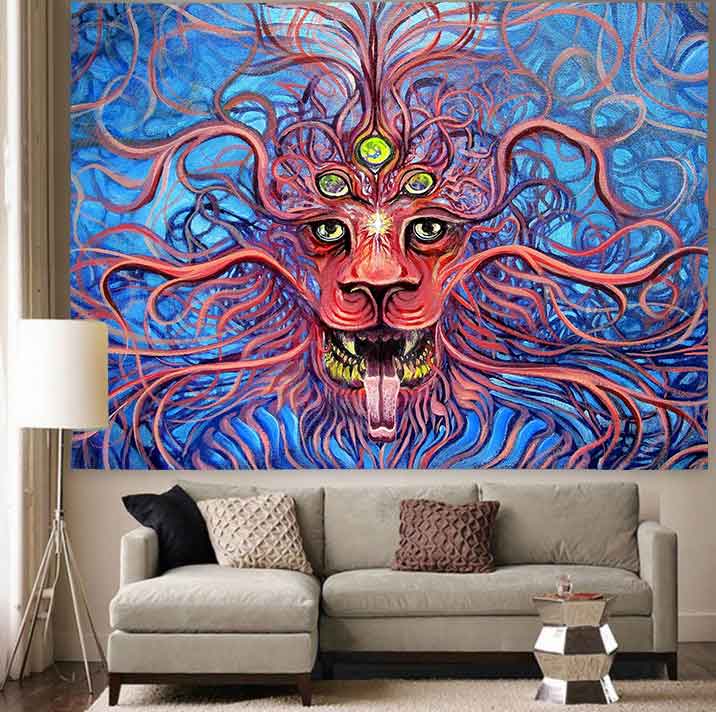 Психоделический гобелен с осьминогом — фото 4