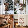 Welcoming Gift for Gardeners Wooden Gnome Door Hanger with Bell, Country Garden Welcome Sign Outdoor Hanging Swing Wall Plaque, Farmhouse Ornament