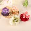 Fabric Flower Knot Bag Satin Silk Orchid Handbag Jewerly Packaging Box Wedding Candy Bag