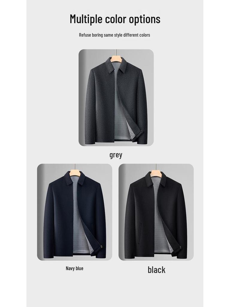 2025 Men's High-End Wool Lapel Jacket - Autumn/Winter Bestseller