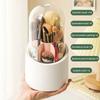 {MAX-66} 360° Rotating Makeup Brush Bucket With Dust-proof Cover Cosmetic Storage Box