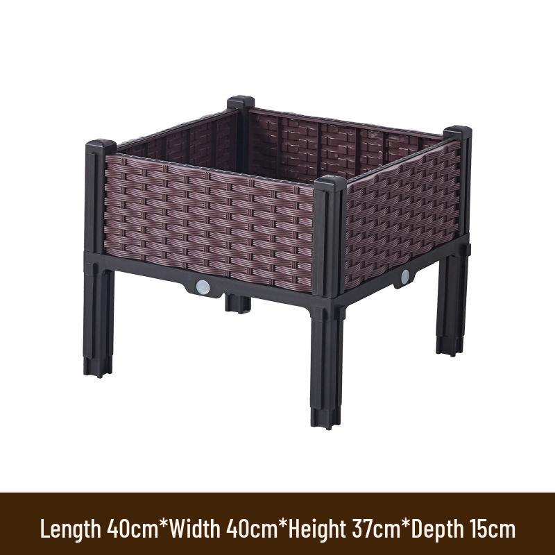 Multi-layer Space-saving Rectangular Planter Box for Indoor/Outdoor Vegetable Gardening