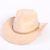 Popular European and American classic suede western cowboy hat men's and women's fashion LO style peach heart cowboy hat