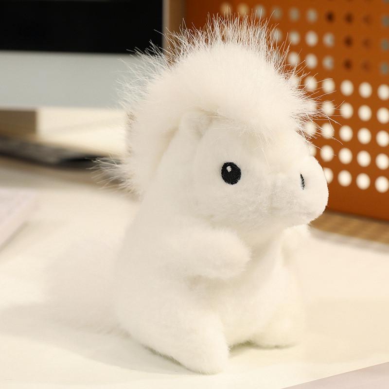 

Plush Pony Stuffed Animal Toy For Kids And Girls Gift Decor Office Desk Companion білий