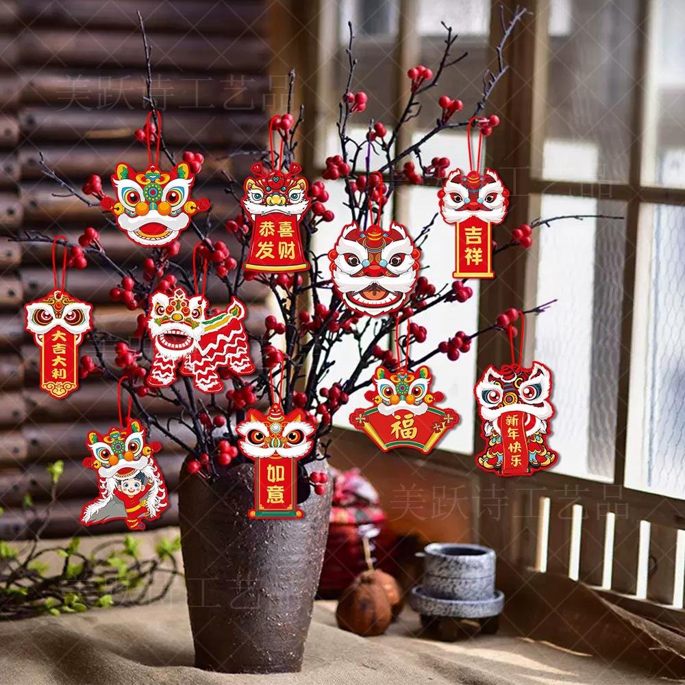 2026 Chinese New Year Hanging Decorations Red Spring Festival Hanging Ornament Pendants Chinese Horse New Year Party Supplies