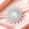 New High-End Women's Luxury Sunflower Rhinestone Brooch Pin Accessory.