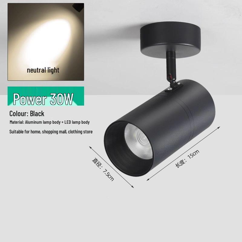COB LED Surface-Mount Spotlight for Retail and Home Background Walls