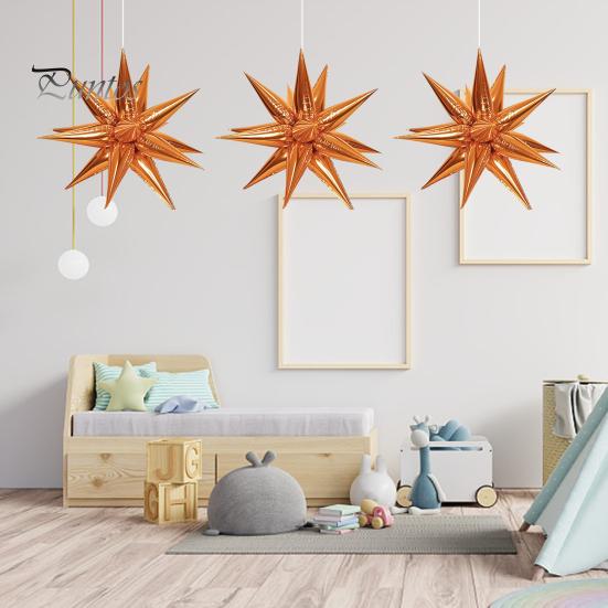 50 de bucăți de 18 inci cu balon stea cu con de 18 inchi, metalic, rezistent la scurgeri, mai gros pentru baby shower, decorare pentru petrecerea de nuntă, balon din aluminiu