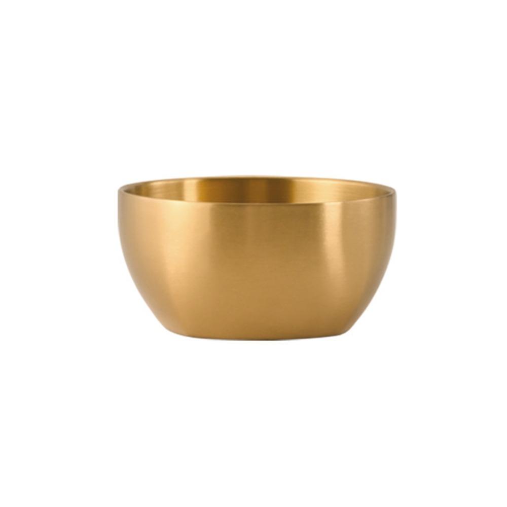 Anti-scalding Korean Style Stainless Steel Rice Bowl Double Layer Soup Bowl Kimchi Bowl Restaurant