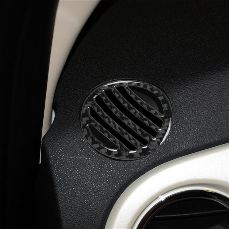 Black Car Interior Decoration Protection Carbon Fiber Sticker For Fiat 500 2012-2015 With Navigation System