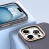 For iPhone 15 Pro PU Leather+TPU Phone Case Anti-Scratch Metal Lens Frame Cell Phone Cover