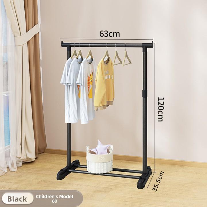 

Simple Floor-Mounted Single-Rod Balcony Clothes Drying Rack Home Bedroom Dormitory Hanging Clothes Rack Easy-To-Use Laundry Aid