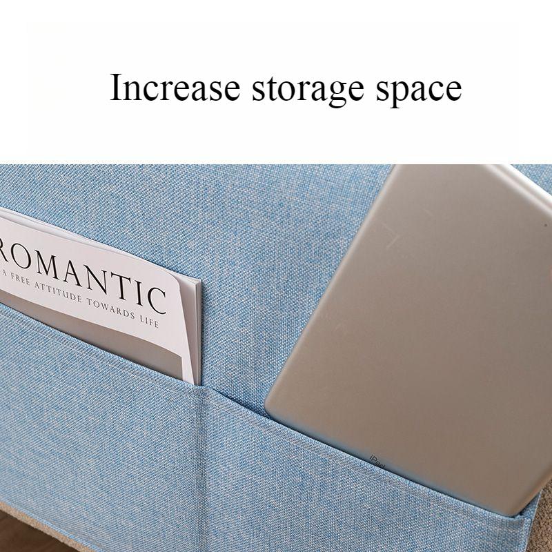 Modern Minimalistisch Baumwolle und Leinen Sofa Armlehnenhandtuch Vier Jahreszeiten Universelle Sofabezug Seitentasche Aufbewahrung Staubschutz Fernbedienung Bücher