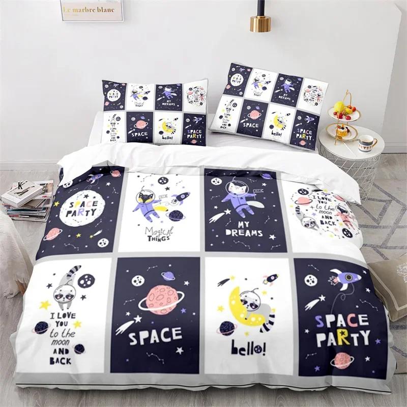 Cartoon Animal Duvet Cover King Twin For Kids Girls Boy Teen Kawaii Dinosaur Dog Comforter Cover Microfiber 3D Print Bedding Set