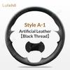 For Mitsubishi Pajero 2004-2010  Car Steering Wheel Braid Cover Hand Sewing Stylish Fashion Artificial Leather Suede