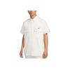 Nike Solid Color Logo Pocket Button-Down Short Sleeve Jacket Men Jacket White DX3341-030