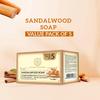 KHADI NATURAL Sandalwood Soap Pack of 1 | Handmade Herbal Bathing Soap for Hydrated Soft Skin, All Skin Types, 125gX 5pcs