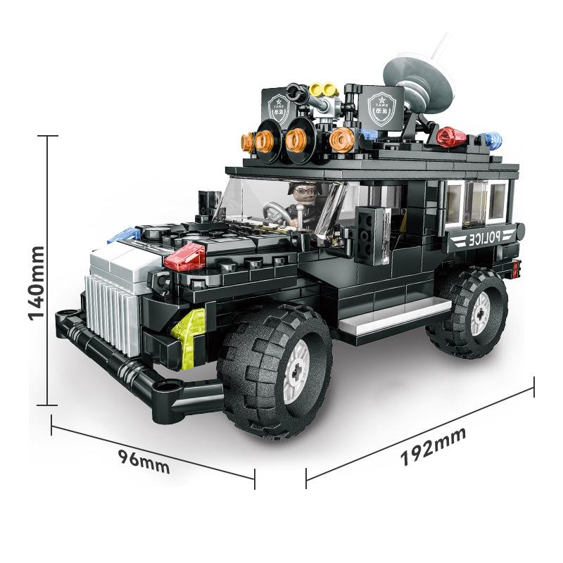 

Модель бронеавтомобиля городской полиции: Совместимые с Lego строительные блоки мелких деталей - Развивающая игрушка для детей Chinese Color Box