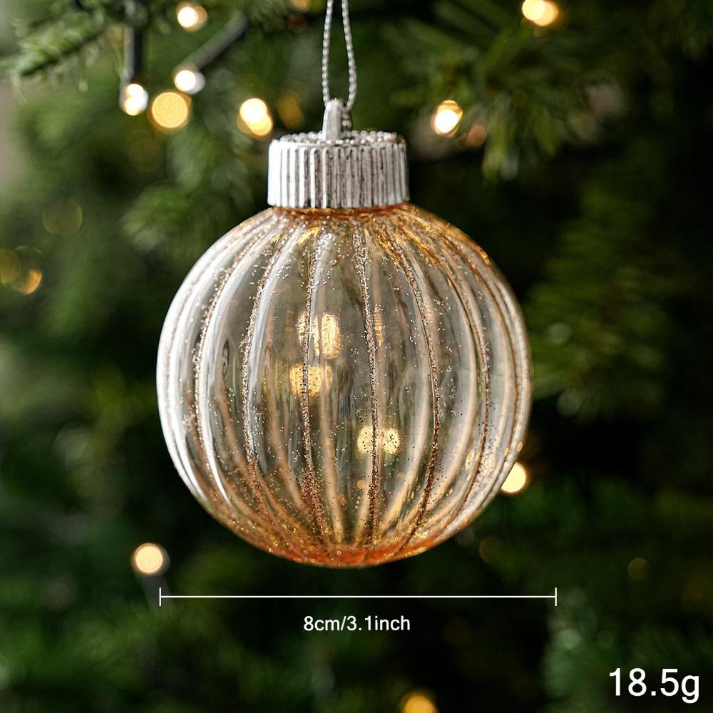 Sequin Christmas Ornament Plastic Ball Tree Hanging Decor Christmas Tree Decor