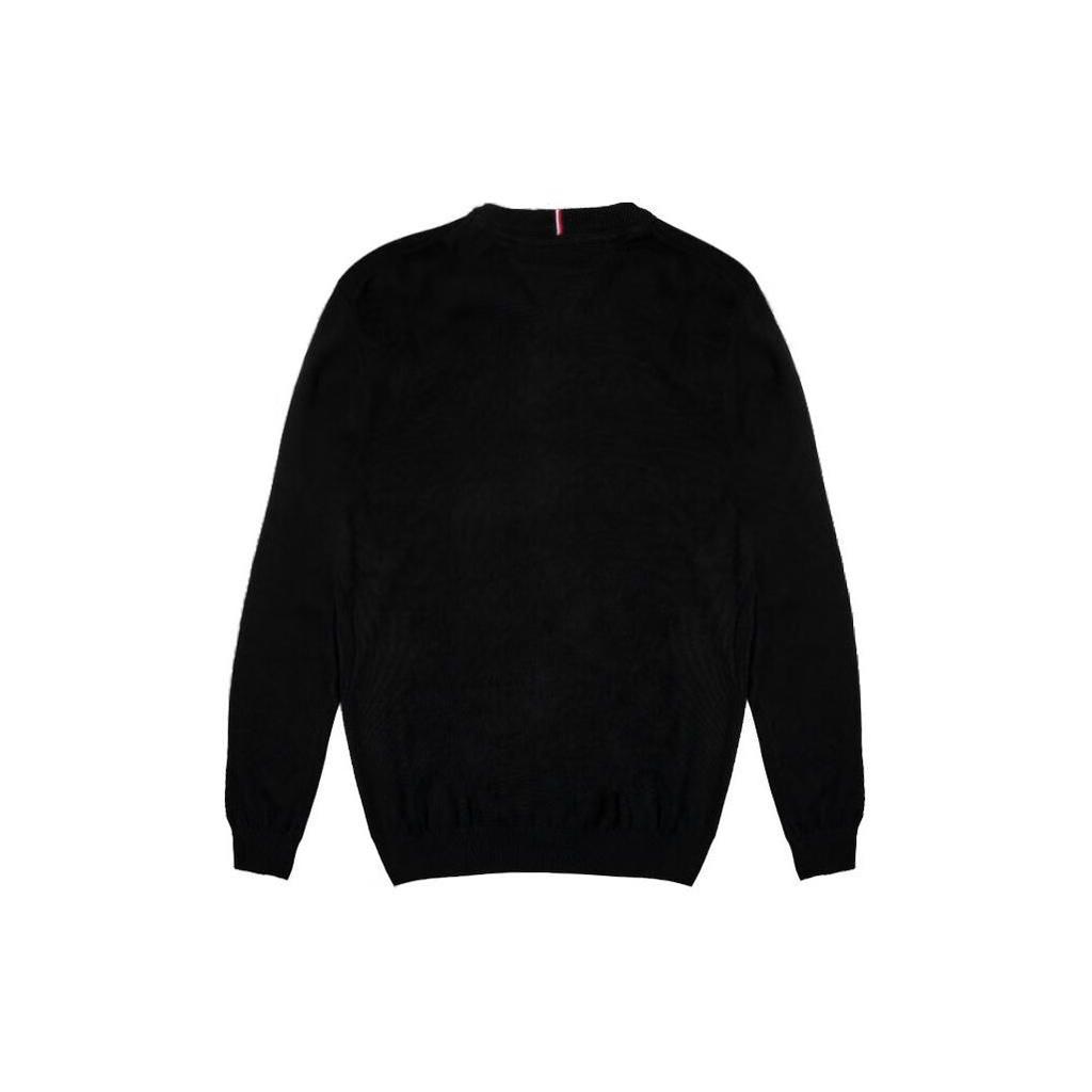 Tommy Hilfiger Solid Color Crew Neck Pullover Sweater Men sweater Black 78B9263-012