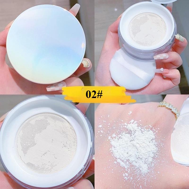 Concealer Loose Powder Light Nude Matte Powder Waterproof, Anti-Sweat and Non-Removing Makeup Setting Powder