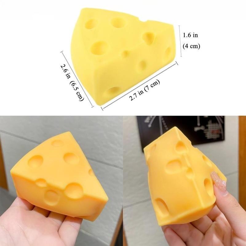 Stress Relief Cheese Toy Elastic Squeeze Toy Slow Rebound Anxiety Relief Anti-Stress Funny Toy Decompression