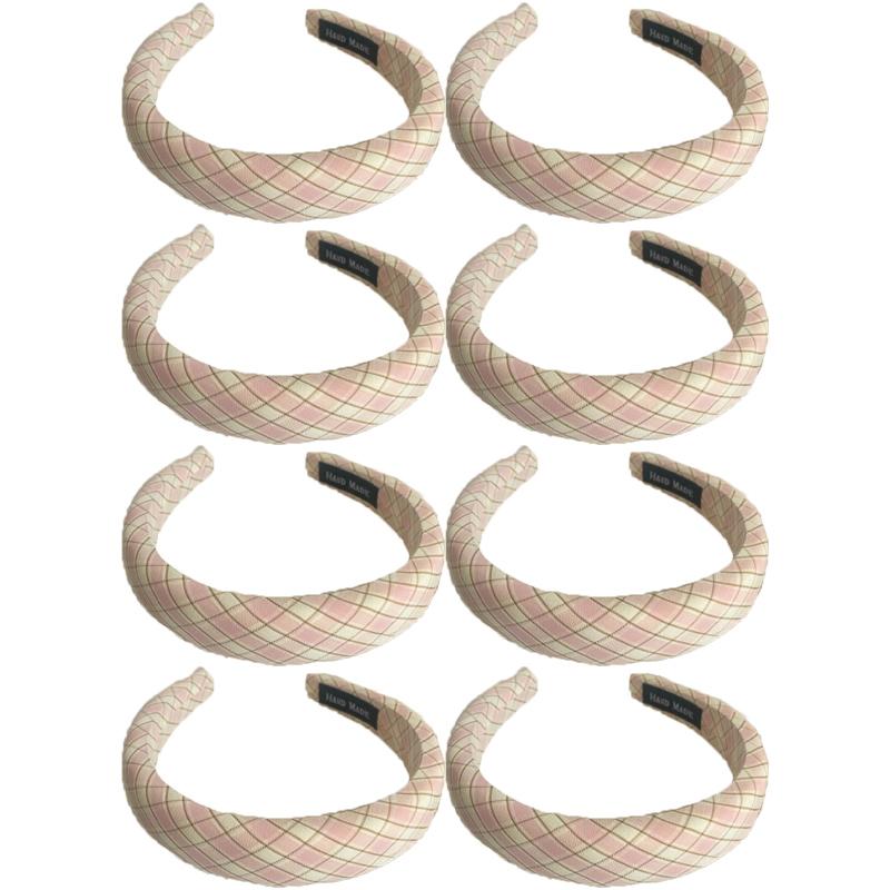 Cloth Plaid Sweet Headband Women's Korean Fashion Fresh Hair Band Outdoor Hair Accessories