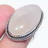 Natural Rose Quartz Gemstone 925 Sterling Silver Jewelry Ring Size 7 AR-15801
