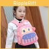 Fashionable Breathable Cartoon Print Toddler Backpack With Curved Straps
