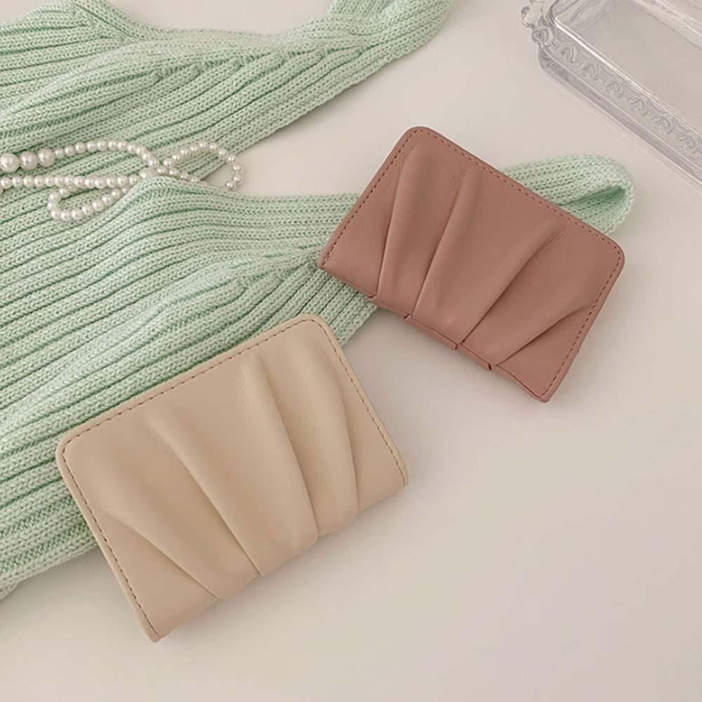 Korean Style Simplified Purse Sewn Mini Coin Pouch Button Short Small Bag Daily