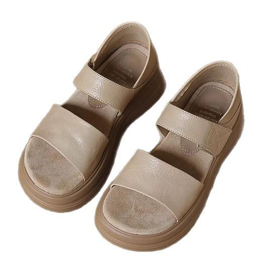 Velcro Roman sandals women's summer 2025 new Internet celebrity comfortable platform beach shoes lightweight versatile sandals