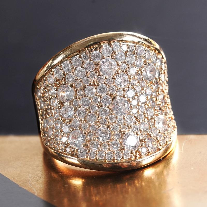 Vintage Pierścionek z Pełną Oprawą Syntetycznej Cyrkonii Prezent Rocznicowy Biżuteria Ślubna i Bankietowa Luksusowe Pierścionki Ślubne dla Kobiet na Cały Rok