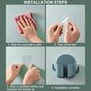 Soporte de pared para teléfono, autoadhesivo, sin perforaciones, antideslizante, carga, caja de almacenamiento multifunción con percha para sala de estar