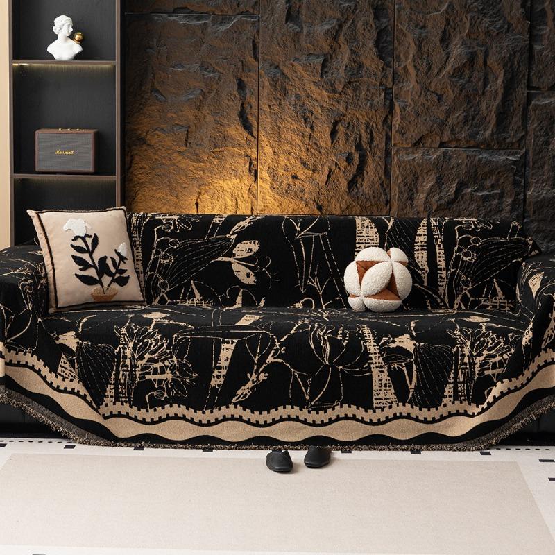 Four-season universal sofa cloth, cat-proof sofa cover, one-piece sofa towel, Nordic wind chenille sofa cover